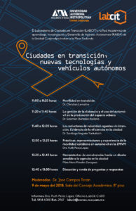 Seminario “Ciudades en transición, nuevas tecnologías y vehículos autónomos”